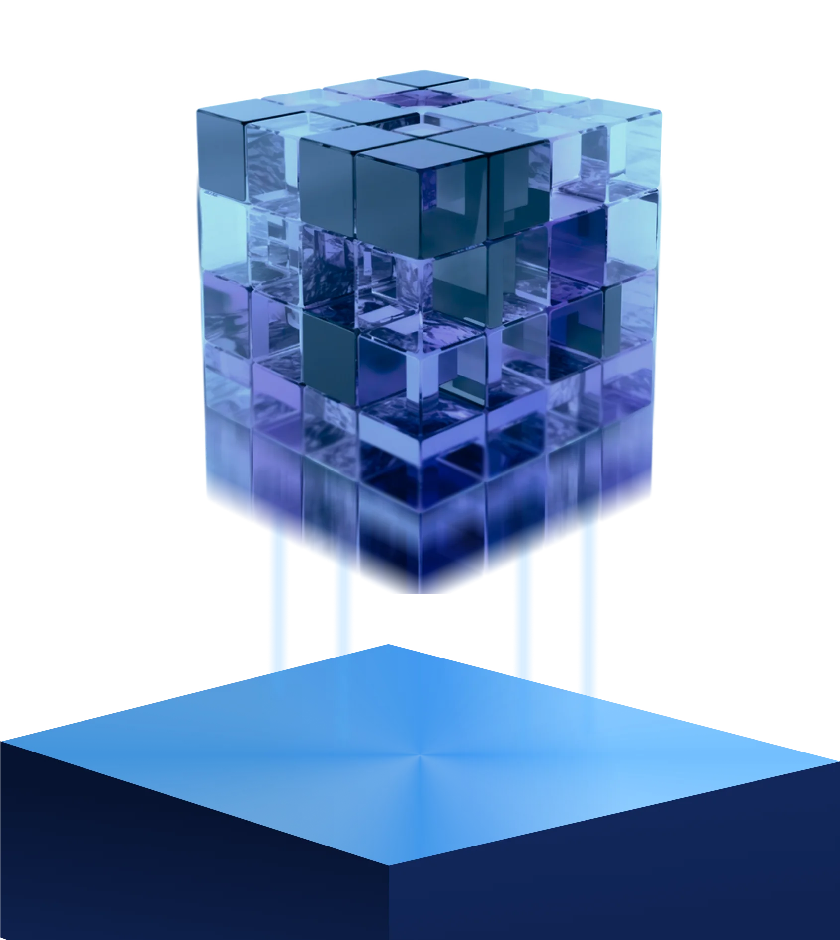 cube on a platform